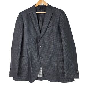 Ermenegildo Zegna Linen/ Cotton micro plaid Blazer/ jacket